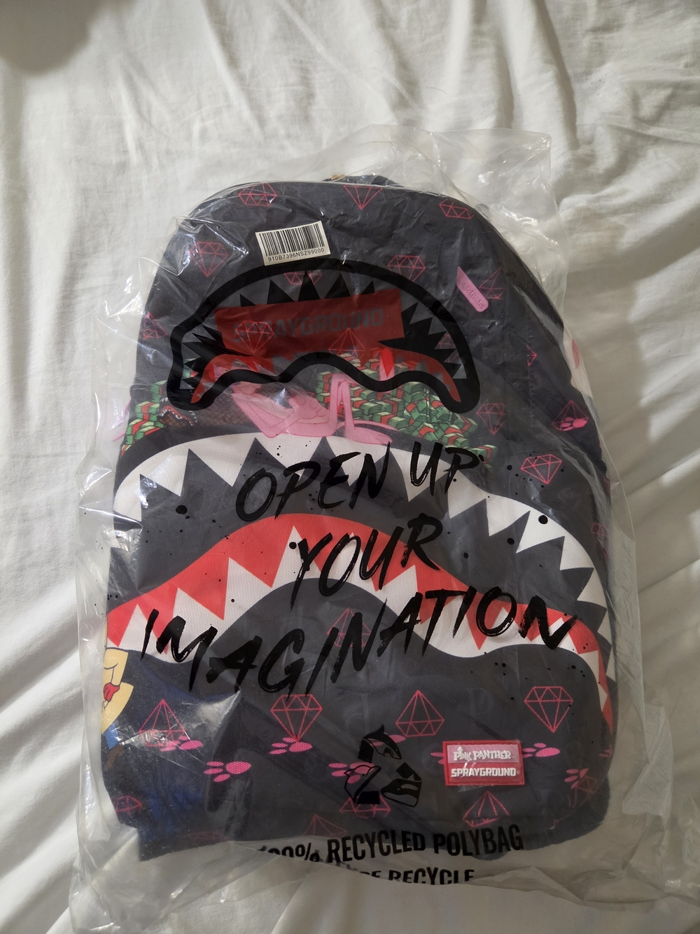 Sprayground Kids Black & Pink Shark Backpack - Open Up Your Imagination